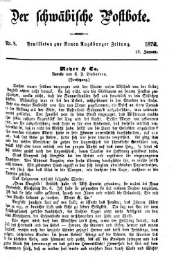 Der schwäbische Postbote (Neue Augsburger Zeitung) Donnerstag 13. Januar 1876