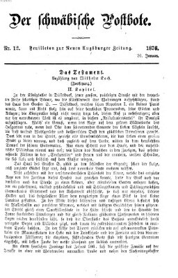 Der schwäbische Postbote (Neue Augsburger Zeitung) Donnerstag 20. Januar 1876