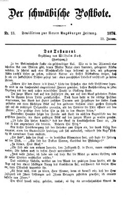 Der schwäbische Postbote (Neue Augsburger Zeitung) Samstag 22. Januar 1876