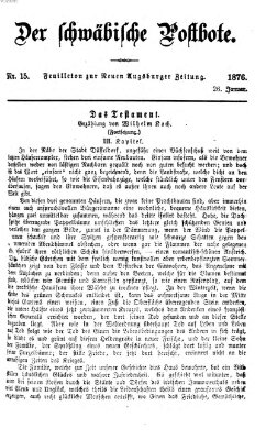 Der schwäbische Postbote (Neue Augsburger Zeitung) Mittwoch 26. Januar 1876