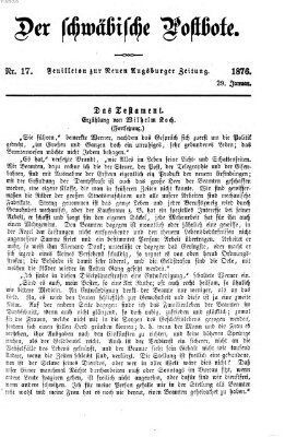 Der schwäbische Postbote (Neue Augsburger Zeitung) Samstag 29. Januar 1876