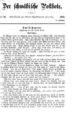 Der schwäbische Postbote (Neue Augsburger Zeitung) Donnerstag 10. Februar 1876