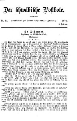 Der schwäbische Postbote (Neue Augsburger Zeitung) Mittwoch 16. Februar 1876