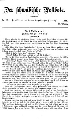 Der schwäbische Postbote (Neue Augsburger Zeitung) Donnerstag 17. Februar 1876