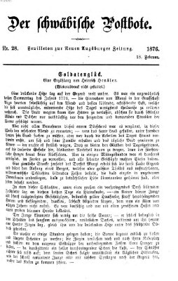 Der schwäbische Postbote (Neue Augsburger Zeitung) Freitag 18. Februar 1876