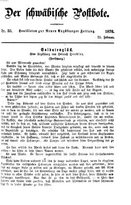 Der schwäbische Postbote (Neue Augsburger Zeitung) Freitag 25. Februar 1876