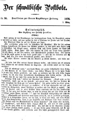 Der schwäbische Postbote (Neue Augsburger Zeitung) Donnerstag 2. März 1876