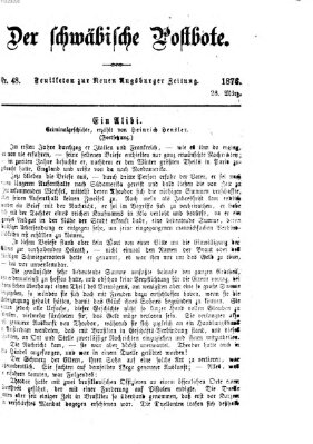 Der schwäbische Postbote (Neue Augsburger Zeitung) Dienstag 28. März 1876