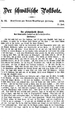 Der schwäbische Postbote (Neue Augsburger Zeitung) Donnerstag 22. Juni 1876