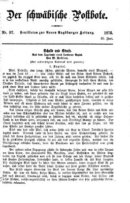 Der schwäbische Postbote (Neue Augsburger Zeitung) Freitag 30. Juni 1876