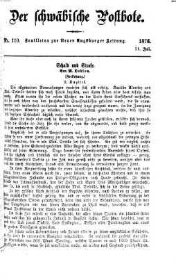 Der schwäbische Postbote (Neue Augsburger Zeitung) Freitag 21. Juli 1876