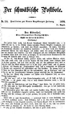 Der schwäbische Postbote (Neue Augsburger Zeitung) Donnerstag 31. August 1876