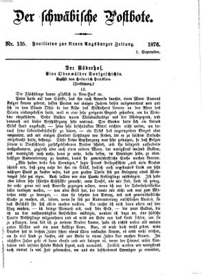 Der schwäbische Postbote (Neue Augsburger Zeitung) Freitag 1. September 1876