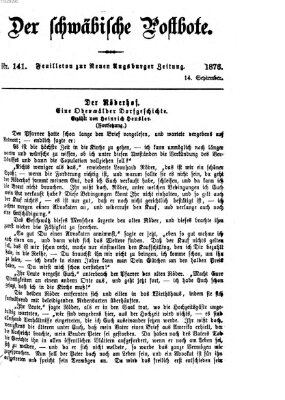 Der schwäbische Postbote (Neue Augsburger Zeitung) Donnerstag 14. September 1876