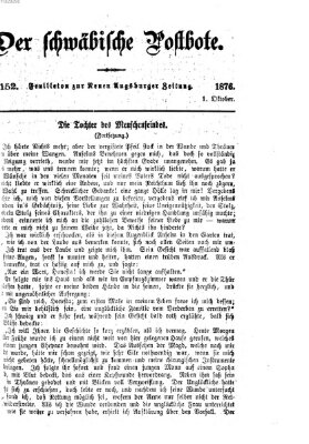 Der schwäbische Postbote (Neue Augsburger Zeitung) Sonntag 1. Oktober 1876