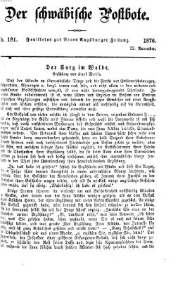 Der schwäbische Postbote (Neue Augsburger Zeitung) Mittwoch 22. November 1876