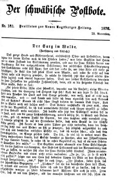 Der schwäbische Postbote (Neue Augsburger Zeitung) Donnerstag 23. November 1876