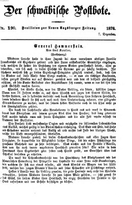 Der schwäbische Postbote (Neue Augsburger Zeitung) Donnerstag 7. Dezember 1876