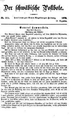 Der schwäbische Postbote (Neue Augsburger Zeitung) Donnerstag 28. Dezember 1876