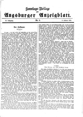 Augsburger Anzeigeblatt. Sonntags-Beilage zum Augsburger Anzeigblatt (Augsburger Anzeigeblatt) Sonntag 6. Februar 1876