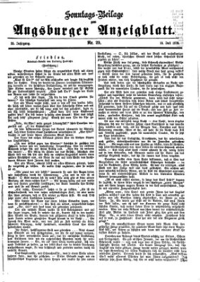 Augsburger Anzeigeblatt. Sonntags-Beilage zum Augsburger Anzeigblatt (Augsburger Anzeigeblatt) Sonntag 16. Juli 1876