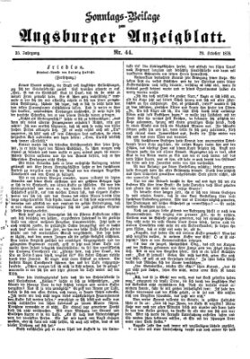 Augsburger Anzeigeblatt. Sonntags-Beilage zum Augsburger Anzeigblatt (Augsburger Anzeigeblatt) Sonntag 29. Oktober 1876