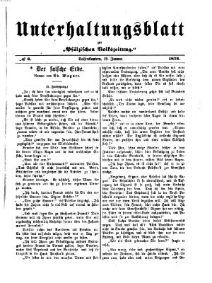 Unterhaltungsblatt zur Kaiserslauterer Zeitung (Pfälzische Volkszeitung) Mittwoch 19. Januar 1876