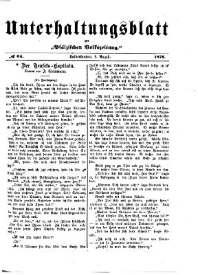 Unterhaltungsblatt zur Kaiserslauterer Zeitung (Pfälzische Volkszeitung) Mittwoch 9. August 1876