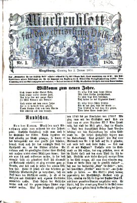 Wochenblatt für das christliche Volk Sonntag 2. Januar 1876