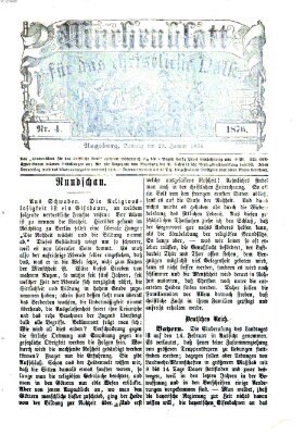 Wochenblatt für das christliche Volk Sonntag 23. Januar 1876