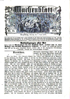 Wochenblatt für das christliche Volk Sonntag 9. April 1876