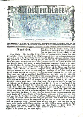 Wochenblatt für das christliche Volk Sonntag 21. Mai 1876