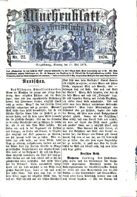 Wochenblatt für das christliche Volk Sonntag 28. Mai 1876