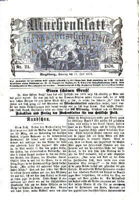 Wochenblatt für das christliche Volk Sonntag 11. Juni 1876