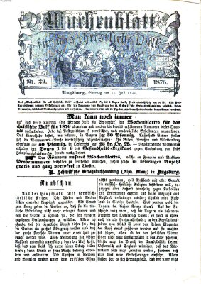 Wochenblatt für das christliche Volk Sonntag 16. Juli 1876