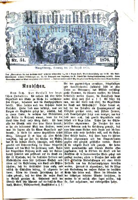 Wochenblatt für das christliche Volk Sonntag 20. August 1876