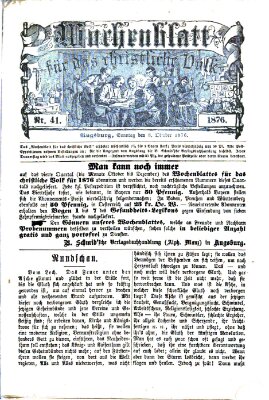 Wochenblatt für das christliche Volk Sonntag 8. Oktober 1876