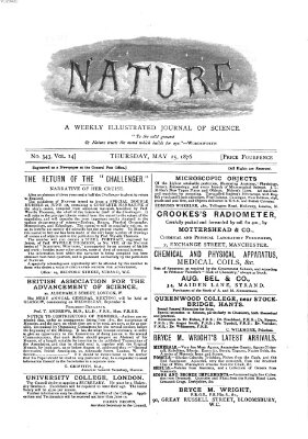 Nature Donnerstag 25. Mai 1876