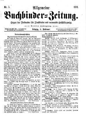 Allgemeine Buchbinderzeitung Freitag 4. Februar 1876