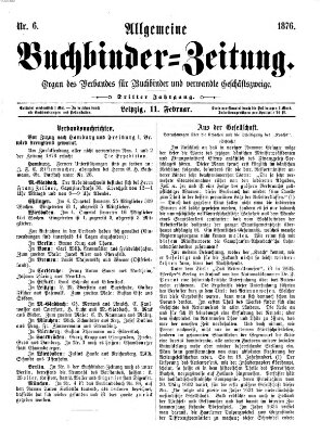 Allgemeine Buchbinderzeitung Freitag 11. Februar 1876