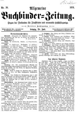 Allgemeine Buchbinderzeitung Freitag 28. Juli 1876