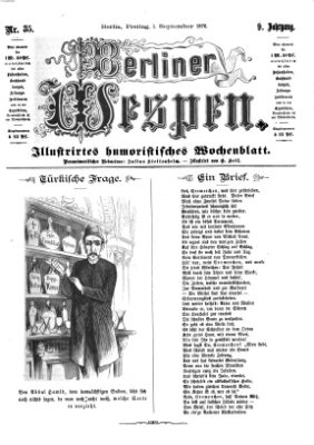 Berliner Wespen Freitag 1. September 1876