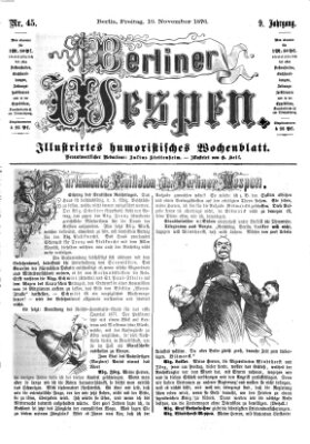 Berliner Wespen Freitag 10. November 1876