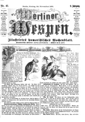 Berliner Wespen Freitag 24. November 1876