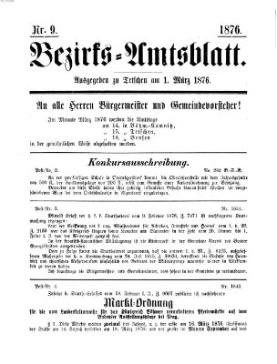 Bezirks-Amtsblatt Mittwoch 1. März 1876