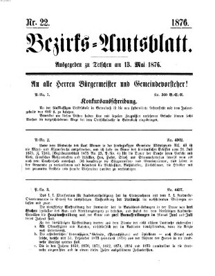 Bezirks-Amtsblatt Samstag 13. Mai 1876