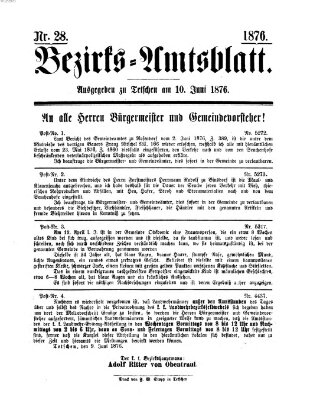 Bezirks-Amtsblatt Samstag 10. Juni 1876
