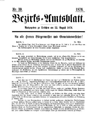 Bezirks-Amtsblatt Samstag 12. August 1876