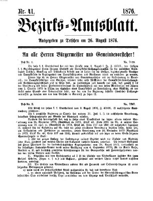 Bezirks-Amtsblatt Samstag 26. August 1876