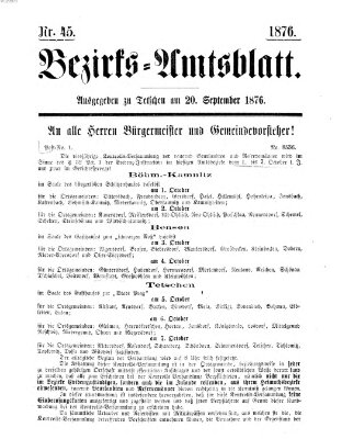 Bezirks-Amtsblatt Mittwoch 20. September 1876